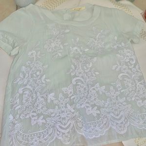 Light blue Miami floral blouse Size. S